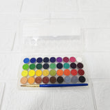 AM6092 Doms Aqua 36 Shades Water Color Cakes Box With Brush