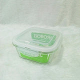 AM6194 Borosil Klip N Store Square Glass Container - 800 ml with Air Tight Lid