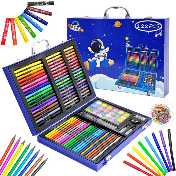 TM0042 Drawing Colour Art Kit - (128-Piece)