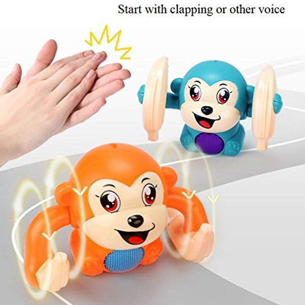 AM0132 Rolling Banana Monkey With Voice/Touch Sensor On Dancing Monkey Toy