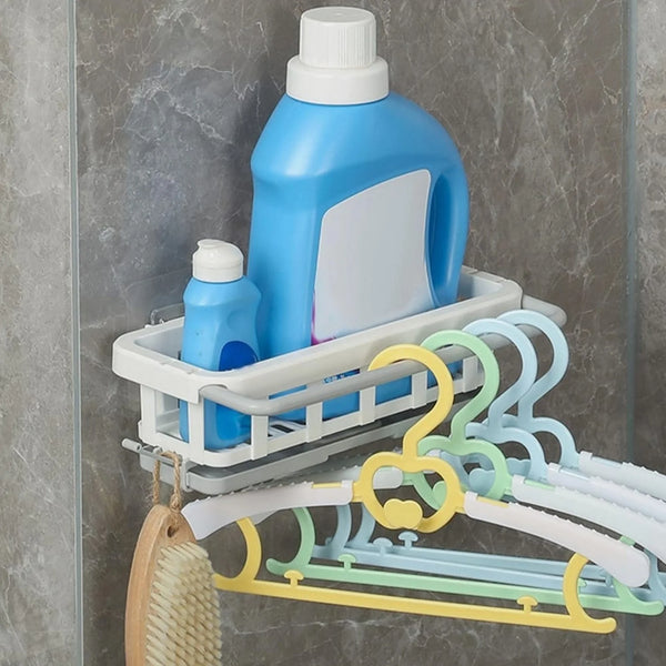 8788 Multipurpose Platic Hanging Drain Rack With Adhesive Hook for Kitchen and Bathroom Dishcloth Holders Basket Drying Tray Organizer