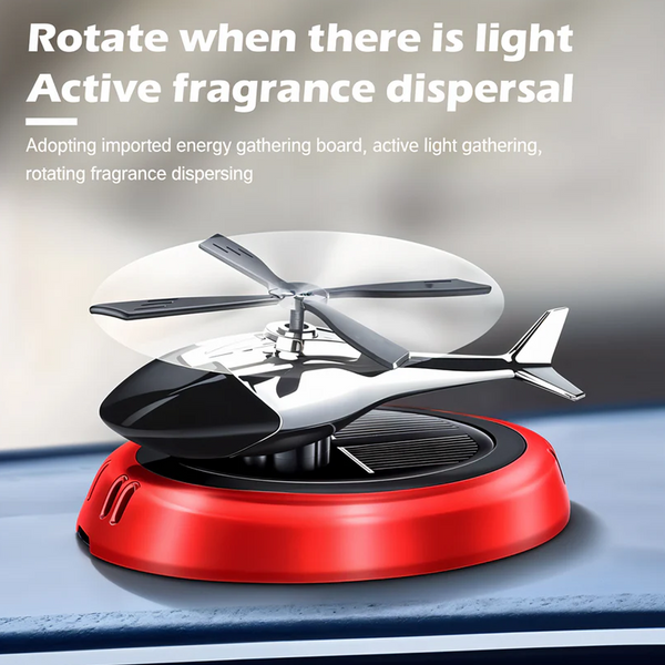 15510 Solar-Powered Rotating Helicopter Car Air Freshener