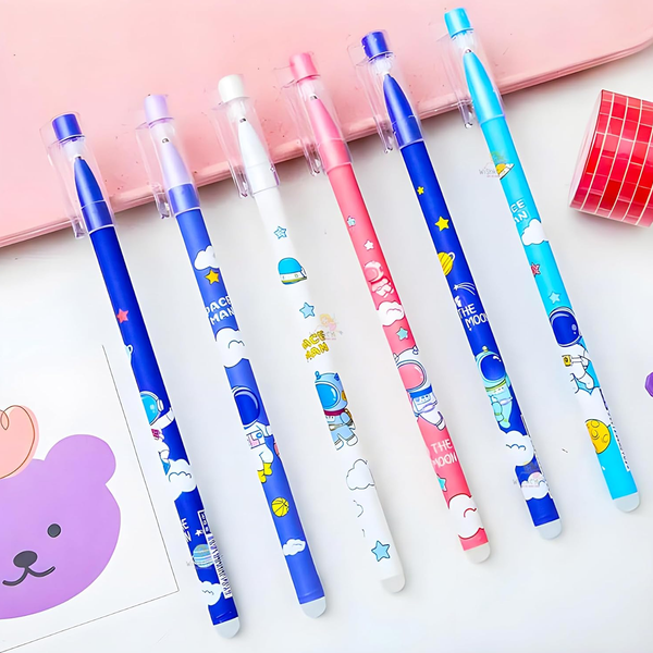 AM6306 Space Theme Erasable Gel Pens Set for Kids (Set of 12)