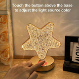 AM5941 Crystal Star LED Table Lamp with USB Cable - Sensor 3 Color Modes