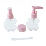 A06902 Travel Refillable Empty Cosmetic Bottle Set with Spray Pump Jar (4 Pc Set)