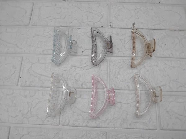 AM1153 Hair Claw Clips Transparent Clutcher For Women Girls 1 Pcs