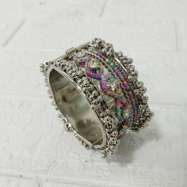 Di0218 Oxidised Silver Plated Kada – Traditional & Stylish Ethnic Bangle