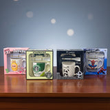 AM6523 Mix Design Ceramic Coffee Mug Gift Set with Saucer & Spoon (3-Piece)