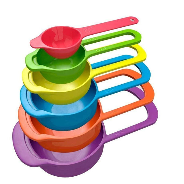 0811 Plastic Measuring Spoons for Kitchen (6 pack)