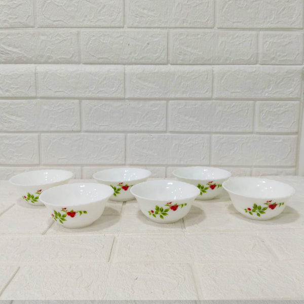 Di0230 Cello Opalware Imperial Rose Veg Bowl Set – 6 Pcs (11.2 cm)