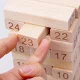 AM6428 Wooden Building Blocks Puzzle 48 Pcs Challenging 4pcs Dice