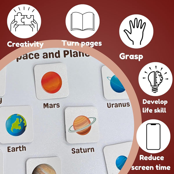 AM5787 Bade Natkhat All in One Early Learning Board Book (13 Category) - For Kids Velcro Book