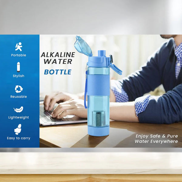 6480 Alkaline Water Bottle, with Food Grade Plastic, Stylish and Portable (Particulates not included)