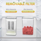 11938 2 in 1 Yogurt Strainer with Storage Box – 1100ml (Plastic + Steel)