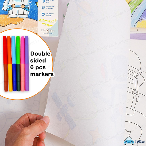 AM6313 Little Astronaut's Art Doodle Coloring Book for Kids - 25x23cm