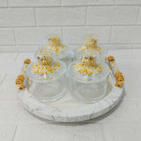 Di0150 Rishabh Super Rado Multipurpose 4 Jar Set with 360° Revolving Tray