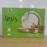 A07847 Laziz Premium 7-Piece Printed Dinnerware Set – 1 Big Plate & 6 Small Bowls