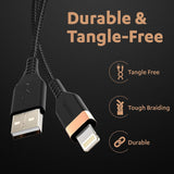 AM5886 Duracell USB-A To Lightning Apple Certified (Mfi) Braided Sync & Charge Cable - 3.9 Feet (1.2M)