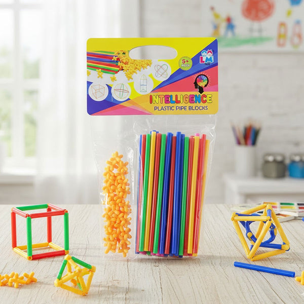 AM6514 Intelligence Plastic Pipe Blocks & Connectors Construction Set for Ages 5+