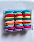 AM1004 Multicolour Rubber Ponytail Holder Bands for Hair - Set of 30