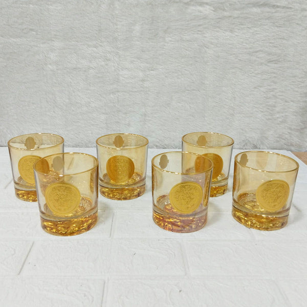 AM6274 Golden Lion Glass 6 pcs (Each 360ml) - Premium Luxury Drinkware