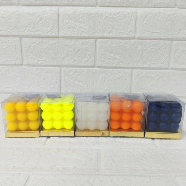 Di0307 Bubble Cube Candle (Multicolour) – Modern Decorative Scented Wax Candle