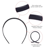 AM1105 Plastic Plain Black Headband 0.5cm