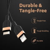 AM5885 Duracell USB Type C To Lightning Apple Certified (Mfi) Braided Sync & Charge Cable - 3.9 Feet (1.2M)