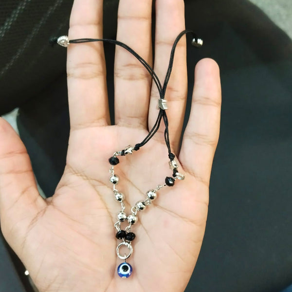 AM5878 Black Thread Evil Eye Anklet for Women & Girls - Pack of 1