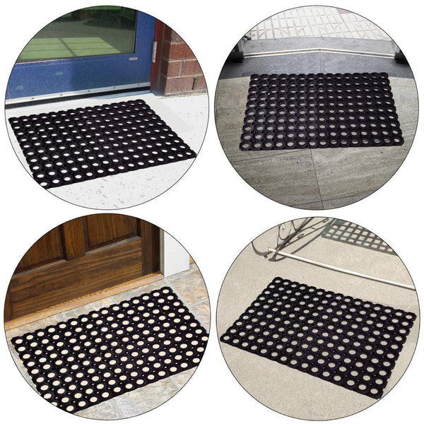 3957 PVC Rubber Outdoor Door Mat for Home/Bathroom/Office/Main Door 24 x 16 Inches