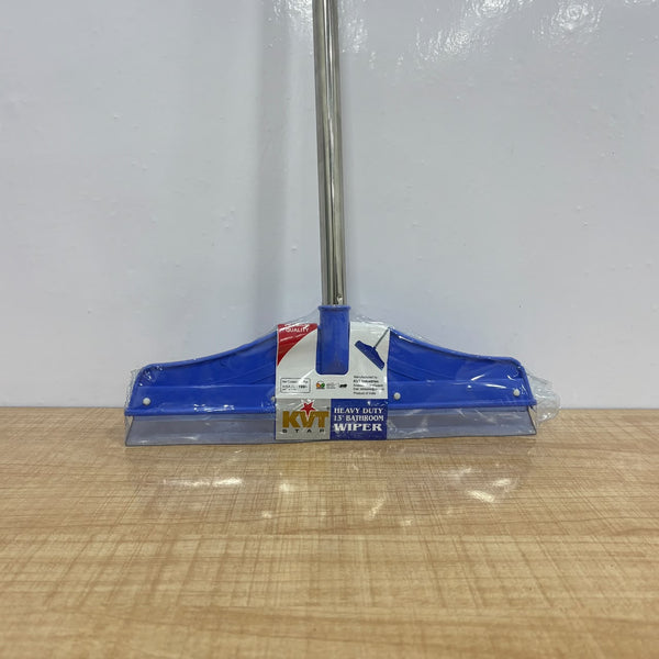 A07975 KVT Heavy Duty 13" Silicone Bathroom Wiper with 2ft Stainless Steel Pipe