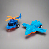 AM5274 Majestic Machines Mini Jet & Helicopter Toy Set (Pack of 2 Pcs)