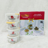 Di0366 Cello Clip-O Fresh Round Container Set of 4pc - Each 240ml