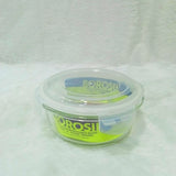 AM6197 Borosil Klip N Store Round Glass Container - 950 ml with Air Tight Lid