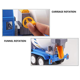 AM6431 Cement Mixer Truck Toy, Pull-Back Construction Vehicle for Kids