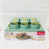 Di0178 Rishabh Phantom Plus Container Set of 6 with Tray – Stylish & Trendy Storage Jars