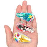 AM1074 Plastic Metal Sequins Transparent Shiny Hair Clips