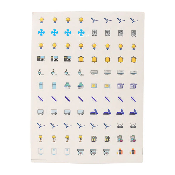 4320 Smart Switch Icon Sticker Sheet (1 Sheet, 88 Icons)