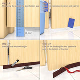 AM5641 Self-Adhesive Silicone Door/Window Shield Tape Door Bottom Sealing Strip Air Gap Cockroach Insect Bugs Draft Stopper Waterproof and Soundproof (1 m, Brown)