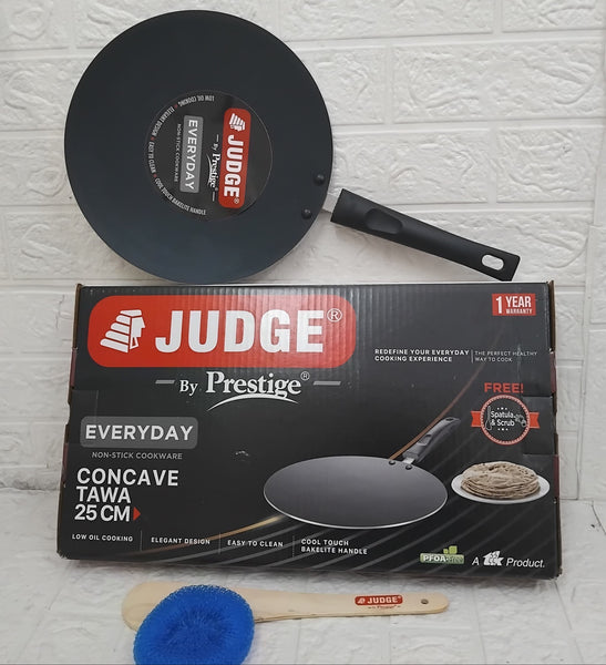 AM3544 Judge By Prestige 25cm Aluminium Non-Stick Concave Tawa