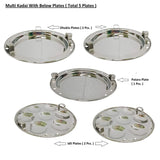 3833 3 in 1 Stainless Steel Copper Induction Kadai ( 2 Idli Plate, 2 Dhokla Plate, 1 Steam Plate )