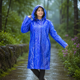 A06581 TARPAULIN Waterproof Unisex Rain Poncho with Hood – Free Size
