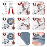 AM6823 Heavy Duty Snap Button Grommet Tool Colourful Clip Kit (1 Set)