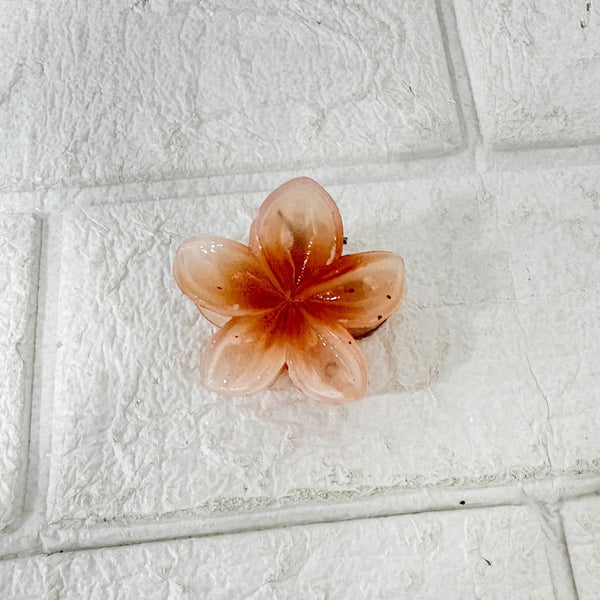 AM6398 Mix Jelly Flower Mini Hair Claw Clip for Women and Girls - Small (1pc)