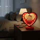 TM0020 Heart and Round Shaped LED Photo Frame Table Lamp - 1pc