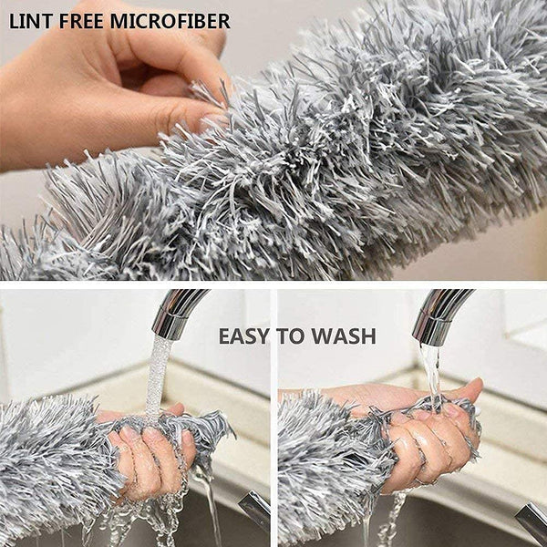 3793 Microfiber Feather Duster with 100 inches Extra Long Pole for Cleaning