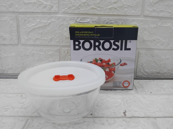 AM3693 Borosil 350 ml Serving & Mixing Glass Bowl With Lid (IYLBBNL0350)