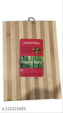 3561 Wooden Bamboo Chopping Cutting Board with Steel Handle Fruits, Vegetables, Fish, Chicken & Meat Cutting Pad for Kitchen Non-Slip Antibacterial Chopping Board (32* 22CM)