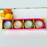 AM0209 Handmade Decorative Diyas For Diwali With wex (4 Pcs)