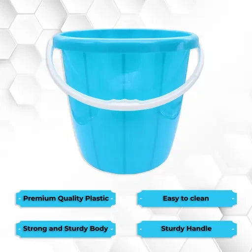 AM0950 Plastic Water Bucket With Handle plain 16Ltr